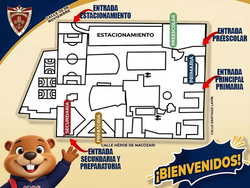 Conoce nuestro colegio: accesos y ubicación de los espacios escolares
