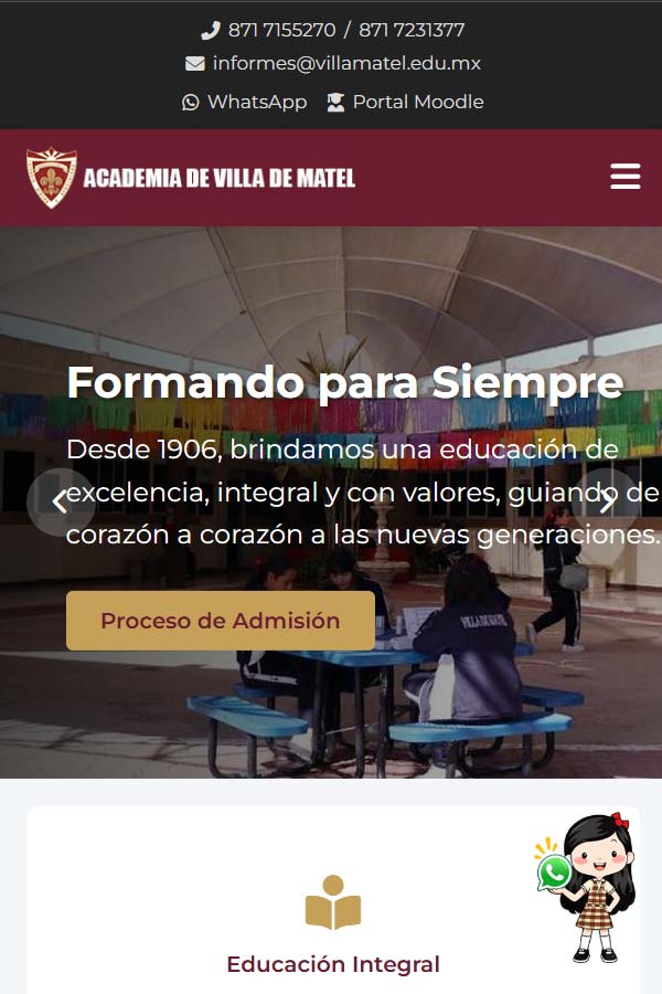 ¡Bienvenidos a nuestra nueva casa digital! Lanzamiento del renovado sitio web de la Academia de Villa de Matel