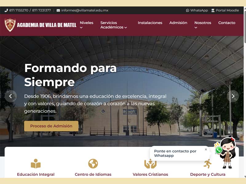 ¡Bienvenidos a nuestra nueva casa digital! Lanzamiento del renovado sitio web de la Academia de Villa de Matel